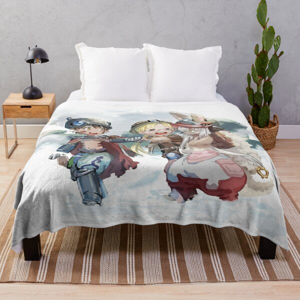 Made in Abyss: nanachi, reg, riko print Throw Blanket RB0307 product Offical made in abyss Merch